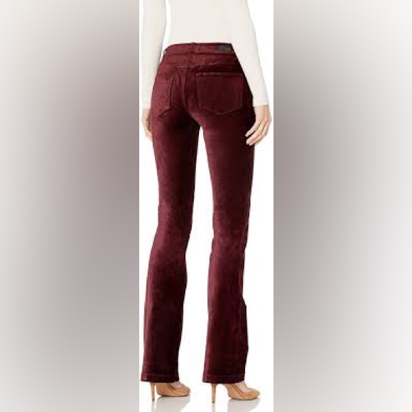 PAIGE Denim - NWT: Paige burgundy corduroy Hoxton Ankle jeans pants style 1767D66-5171